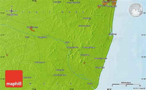 Physical Map of Madurāntakam