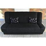 Futon, Couch, Sofa Bed Denis with storage place with click clack mechanism. Any colors: Amazon ...