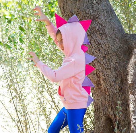 Pink Dinosaur Costume Pink Dinosaur Hoodie Girl Dino