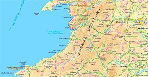 Road Map Of Wales | Terminal Map