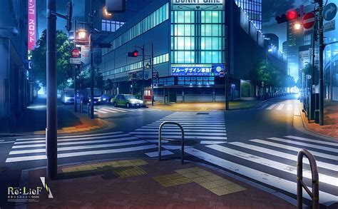 Tokyo Night, relief, cg, anime, tokyo, game, manga, scenery, night, HD wallpaper | Peakpx