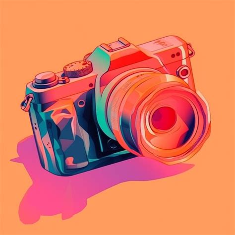 Premium AI Image | illustration of a digital camera