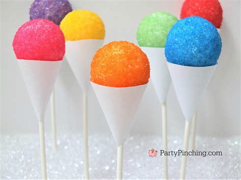 Snow cone cake pops cute summer treat easy to make