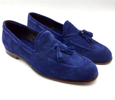 Men's Handmade Midnight Blue Suede Shoes | Manee Milano