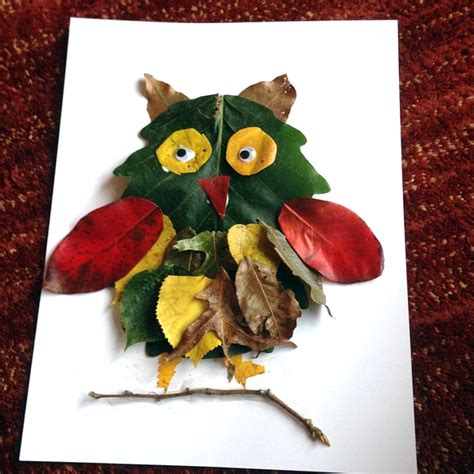 Leaf Animal Crafts to Make this Fall | 押し花, 壁画, 樹葉