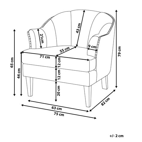 Armchair Beige Fabric Club Chair Nail Head Trim Wooden Legs Beliani | Diy furniture chair ...