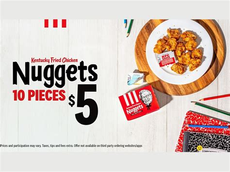 KFC Offers 10 Pieces Of KFC Nuggets For $5 Alongside New $20 Fill Up ...