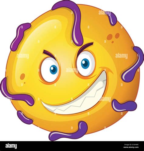 Yellow ball with tricky face illustration Stock Vector Image & Art - Alamy