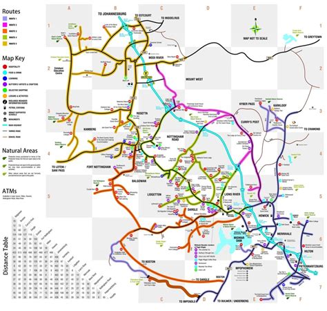 Midlands meander Map - Antbear Lodge