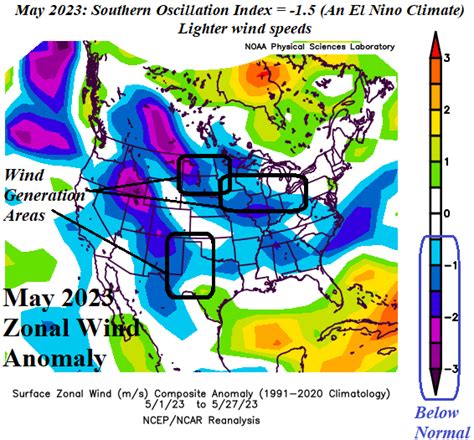 U.S. May 2023 Wind Speeds Below Normal Due to -SOI - Climate Impact Company