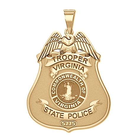 Personalized Virginia State Police Badge with Your Rank and Number ...