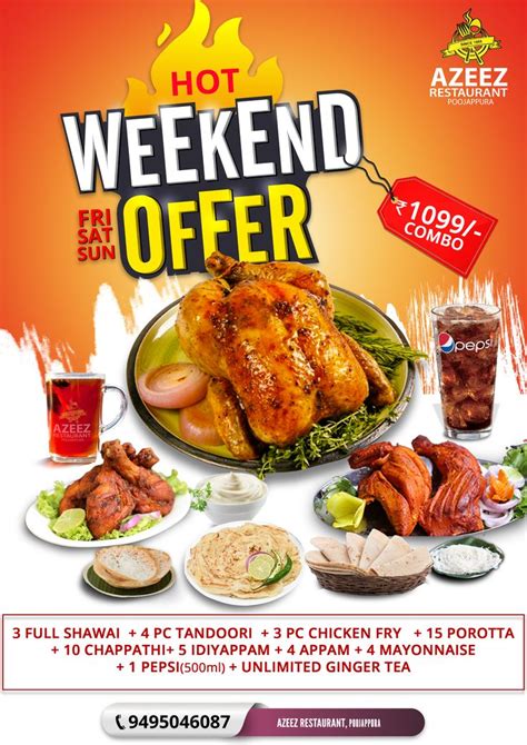 AZEEZ RESTAURANT SOCIAL MEDIA POSTER Hot weekend combo offer with ...