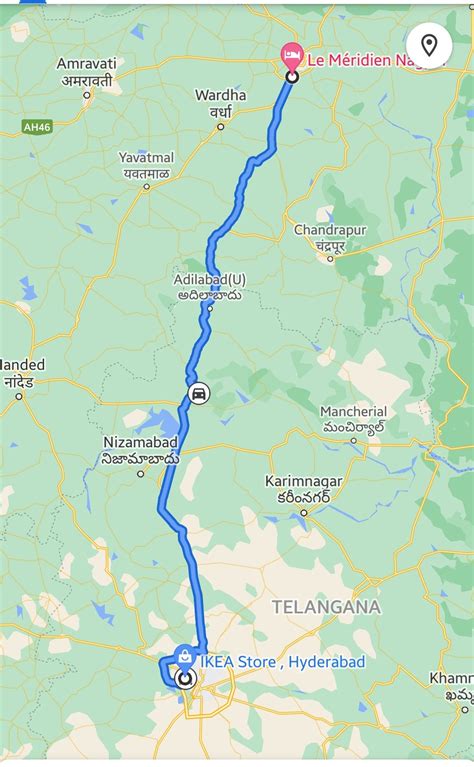 Hyderabad To Mancherial Route Map - Candie Virginia