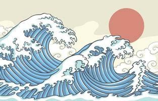 Hokusai Wave Vector Art, Icons, and Graphics for Free Download