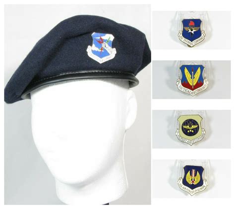 New DSCP USAF Air Force Security Police SP Beret & Crest TAC SAC MAC USAFE ATC - GI Joe's Surplus