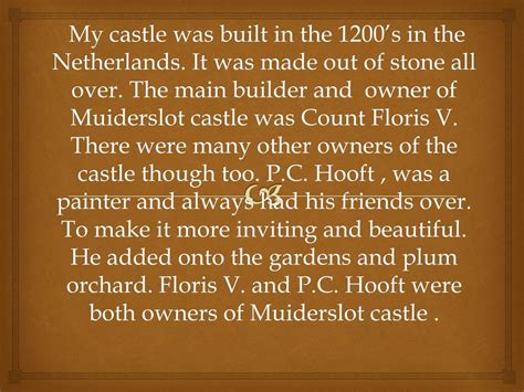 PPT - Muiderslot Castle PowerPoint Presentation, free download - ID:2660323