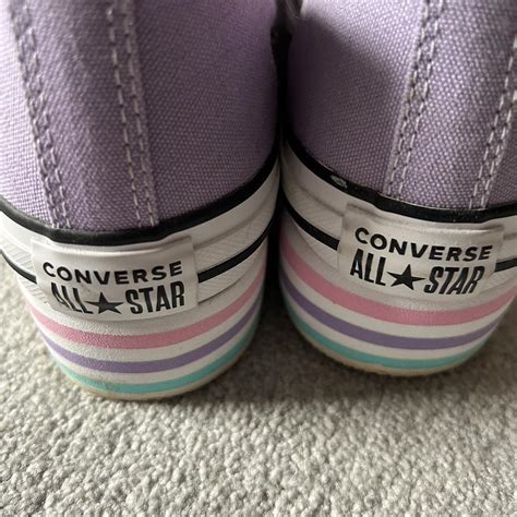 CONVERSE PASTEL TRAINERS!! The coolest platform... - Depop