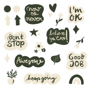 One Set Of Journal Stickers, Scrapbooking, Decoration, Journal PNG Transparent Clipart Image and ...