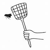 Premium Vector  Fly And fly swatter Hand Drawn Outline Design sketch template