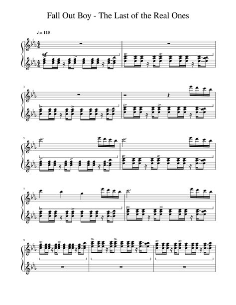 The Last of the Real Ones (w/o Vocals) Sheet music for Piano | Download free in PDF or MIDI ...