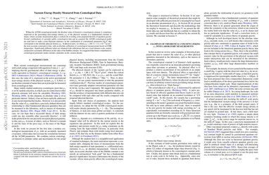 Vacuum Energy Density Measured from Cosmological Data | Papers With Code