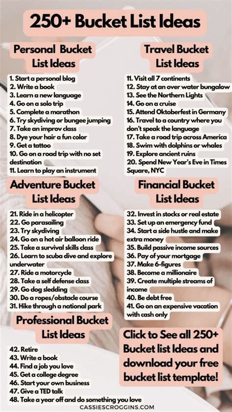 250+ Bucket List Ideas to add to your List in 2023 (Fun, Unique, Travel ...