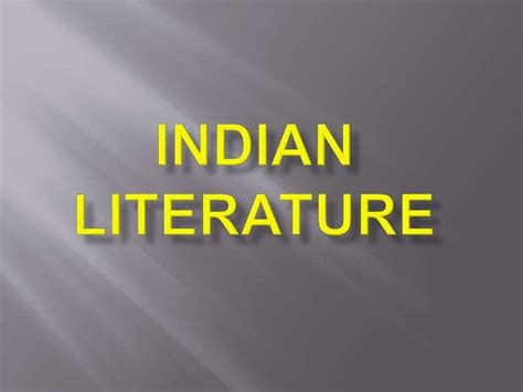 Indian literature