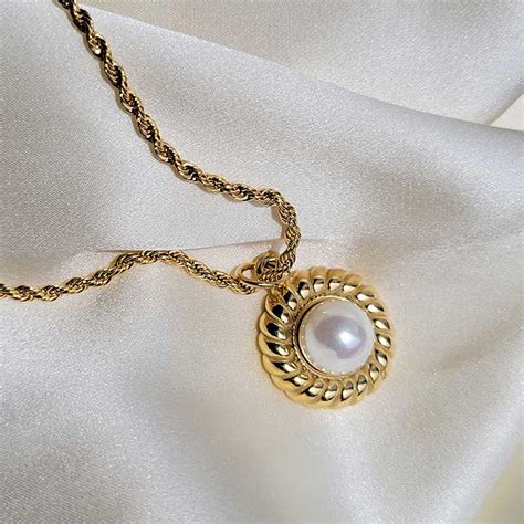 18K Gold Plated Vintage Pearl Necklace - Pearlory