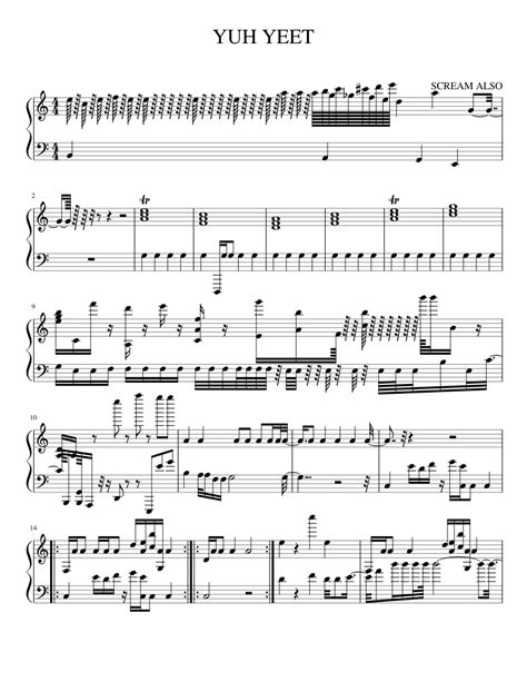 YUH YEET Sheet music for Piano (Solo) | Musescore.com