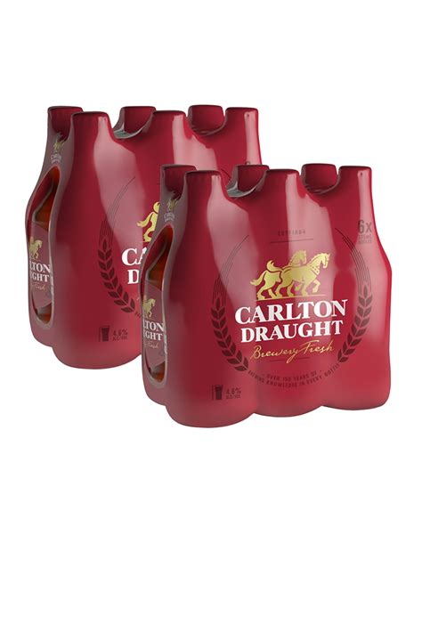 Carlton Draught Bottles 4.6% 6pack 375ml