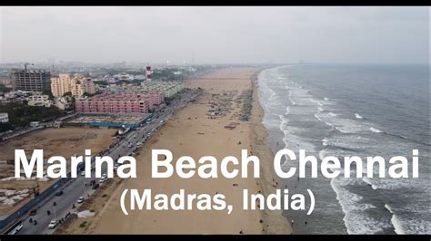 Marina Beach in Chennai (Madras, India) (with drone footage) - YouTube