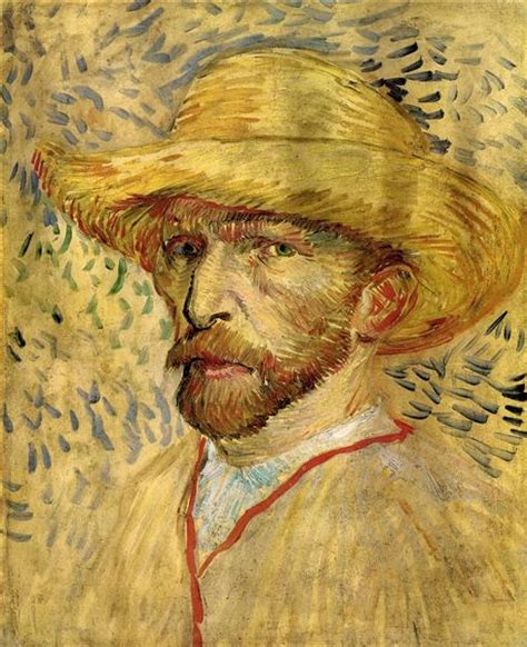 Self-Portrait with Straw Hat, 1887 - Vincent van Gogh - WikiArt.org