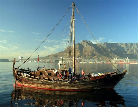 Modern reconstruction of a Phoenician boat. Built in 2008 exactly as it ...