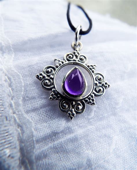 Amethyst Pendant Silver Handmade Sterling 925 Necklace Protection ...