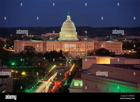 Capitol Building at night Stock Photo - Alamy