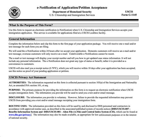 What is USCIS Form G-1145 and how is it used in immigration? | ImmigrationHelp.org