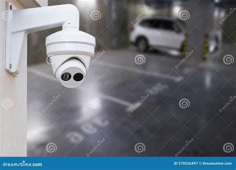 CCTV Camera or Surveillance System on Indoor Car Parking. Stock Image - Image of security ...