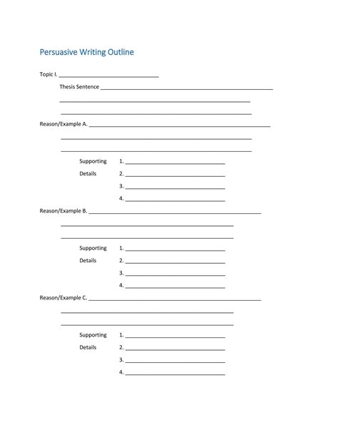 Argumentative Writing Template | HQ Printable Documents