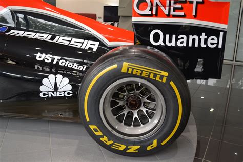 Marussia F1 car rear wheel | Rear-left wheel of a Marussia F… | Flickr