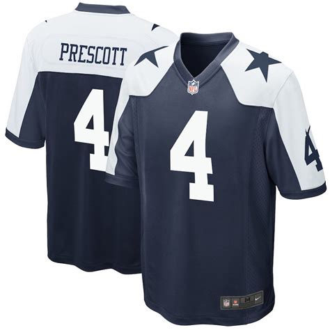 2018 Men's Dallas Cowboys #4 Dak Prescott Game Jersey