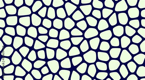 Seamless voronoi pattern. Vector grid background with rounded cells. Stock Vector | Adobe Stock