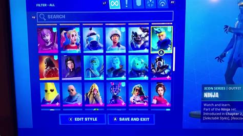 My Fortnite skin locker - YouTube