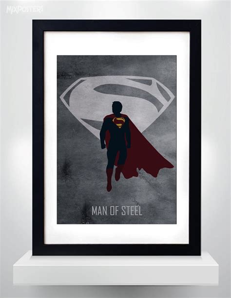 SUPERMAN MAN of STEEL Wall Art Print Movie Poster | Etsy