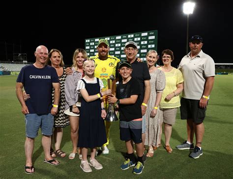 The retiring Aaron Finch with family and friends | ESPNcricinfo.com