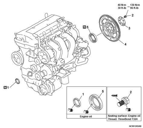 Mitsubishi Outlander - Crankshaft Oil Seal - Engine Mechanical