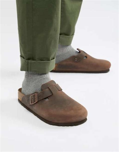 Birkenstock Boston mules in habana oiled leather | ASOS