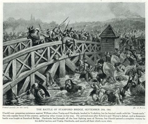 Battle at Stamford Bridge: Sept 25, 1066.. one saga tells that after ...