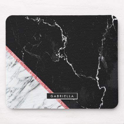 Black & White Marble Mouse Pad | Zazzle.com | Black and white marble, White marble, Mouse pad