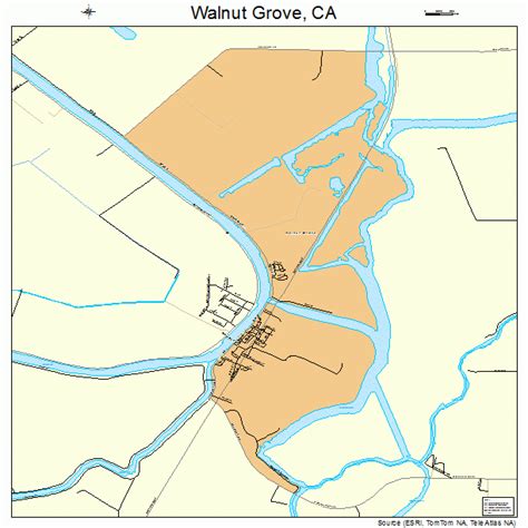 Walnut Grove California Street Map 0683374