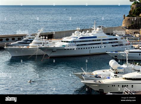 Luxury yachts moored in the harbour at Monaco Stock Photo - Alamy